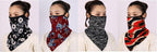 Cotton Women Mask Scarf Face Mascarillas Wraps Floral Print Lady Warm Neck Scarves Foulard Bandana Reusable Outdoor Riding Masks Scarf Neck Gaiter Headwear Headband Head Wrap Scarf Mask Neck Ear Warmers Headbands Perfect Bandana