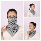 Cotton Women Mask Scarf Face Mascarillas Wraps Floral Print Lady Warm Neck Scarves Foulard Bandana Reusable Outdoor Riding Masks Scarf Neck Gaiter Headwear Headband Head Wrap Scarf Mask Neck Ear Warmers Headbands Perfect Bandana