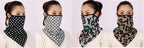 Cotton Women Mask Scarf Face Mascarillas Wraps Floral Print Lady Warm Neck Scarves Foulard Bandana Reusable Outdoor Riding Masks Scarf Neck Gaiter Headwear Headband Head Wrap Scarf Mask Neck Ear Warmers Headbands Perfect Bandana