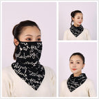 Cotton Women Mask Scarf Face Mascarillas Wraps Floral Print Lady Warm Neck Scarves Foulard Bandana Reusable Outdoor Riding Masks Scarf Neck Gaiter Headwear Headband Head Wrap Scarf Mask Neck Ear Warmers Headbands Perfect Bandana