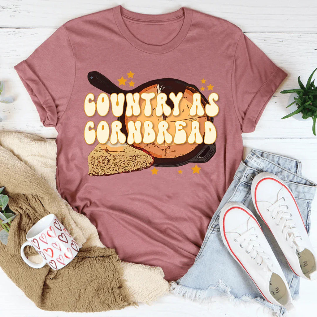 Country As Cornbread Tee Peachy Sunday