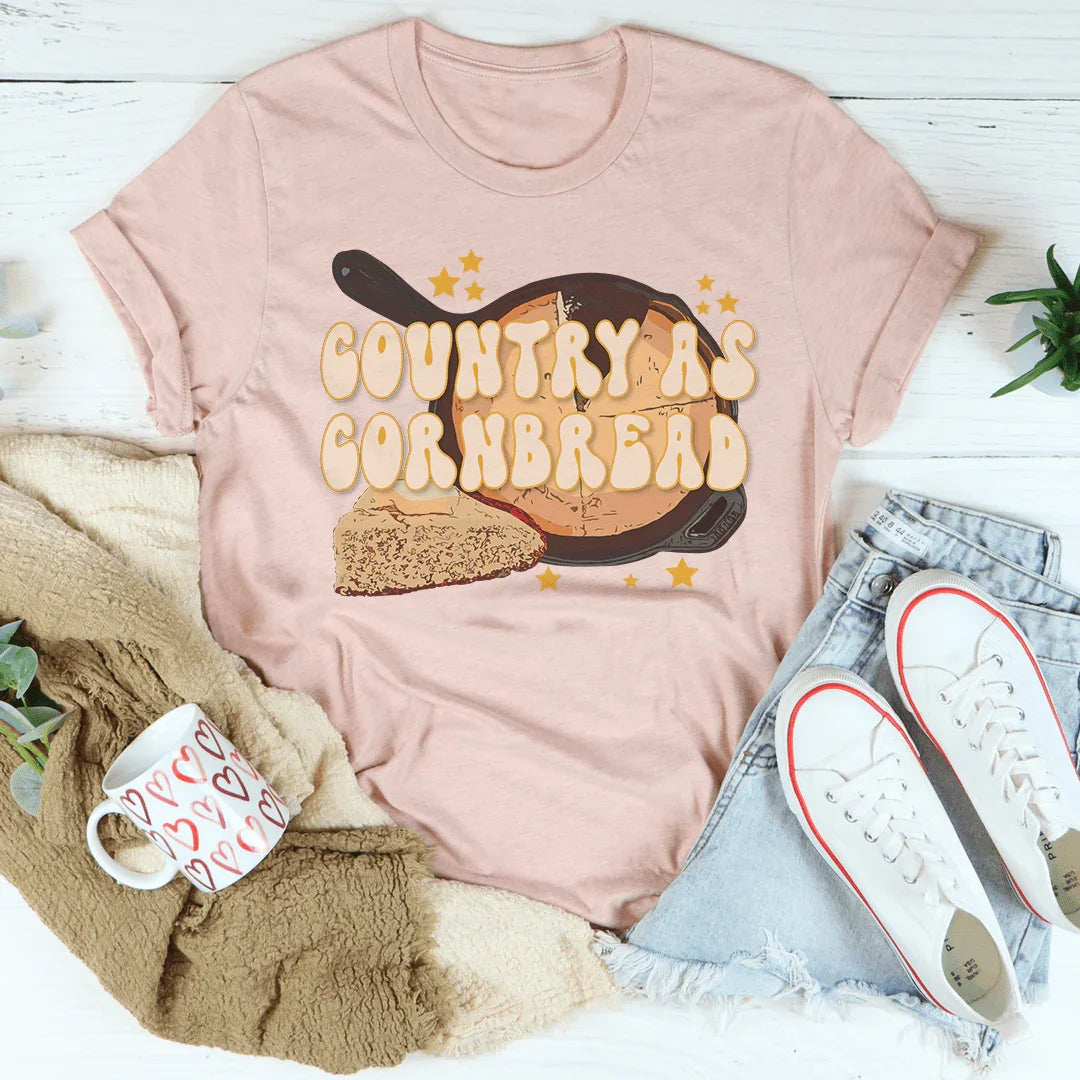 Country As Cornbread Tee Peachy Sunday