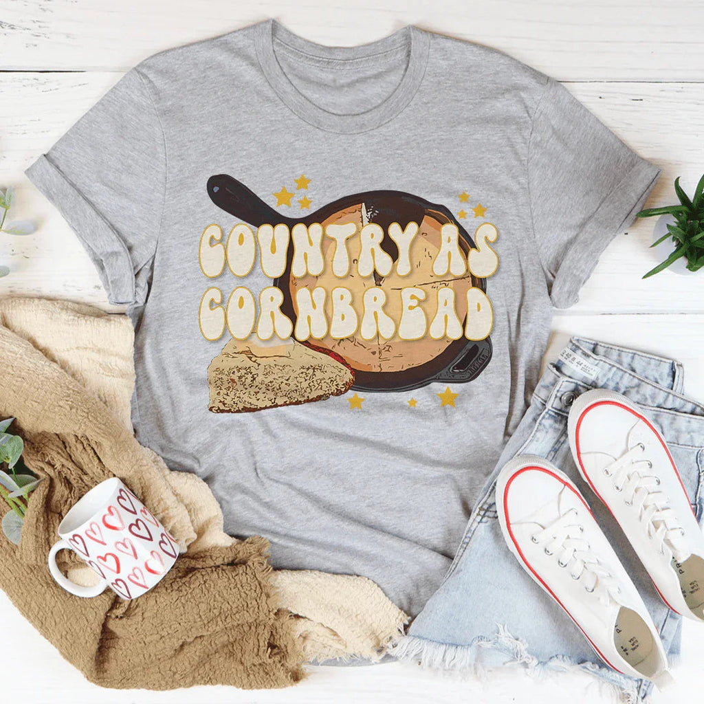 Country As Cornbread Tee Peachy Sunday