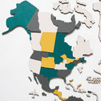 3D Wooden World Map Country - SJB-DIAMOND ELITES