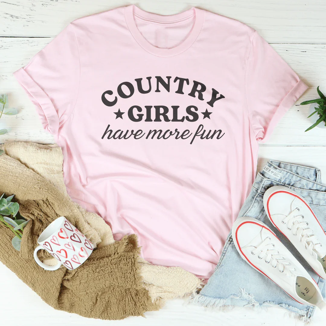 Country Girls Have More Fun Tee Peachy Sunday