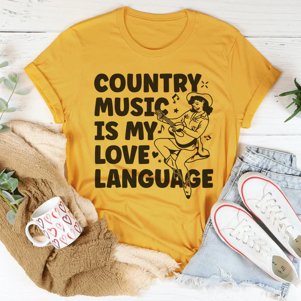 Country Music Is my Love Language Tee Peachy Sunday