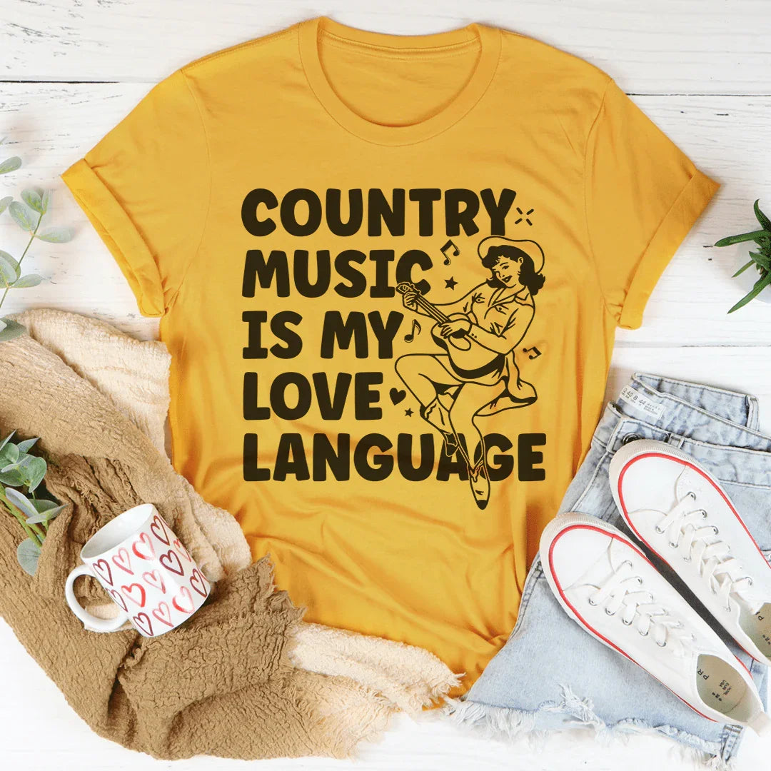 Country Music Is my Love Language Tee Peachy Sunday