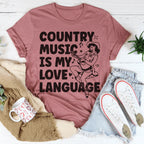 Country Music Is my Love Language Tee Peachy Sunday