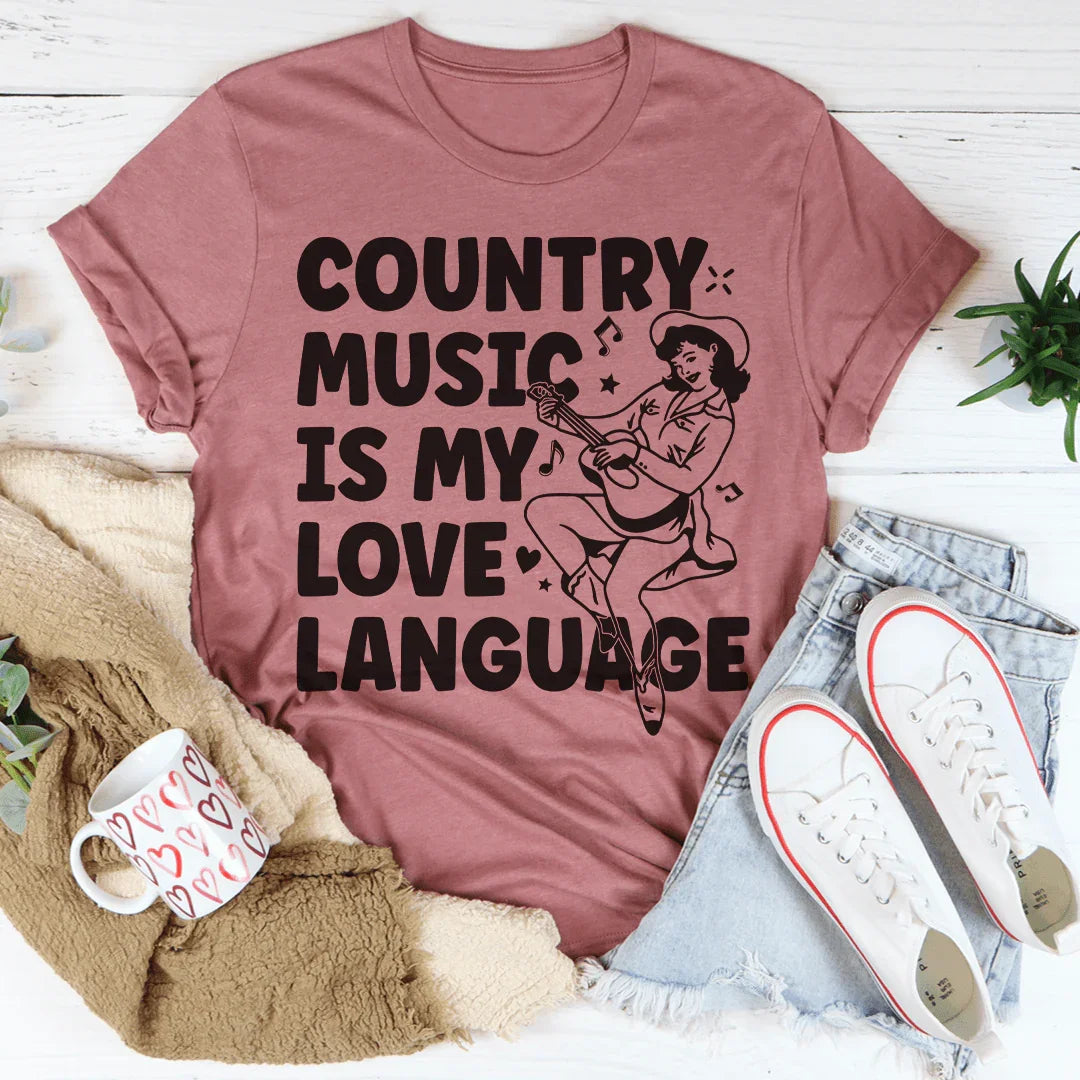 Country Music Is my Love Language Tee Peachy Sunday