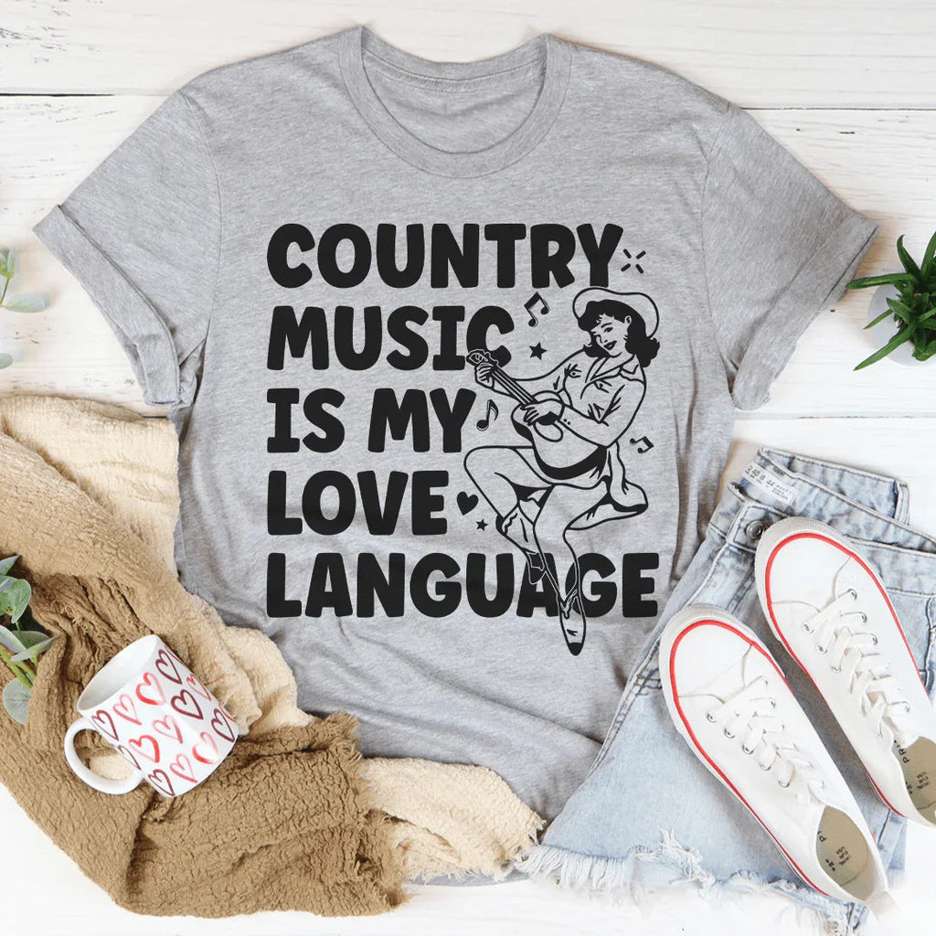 Country Music Is my Love Language Tee Peachy Sunday