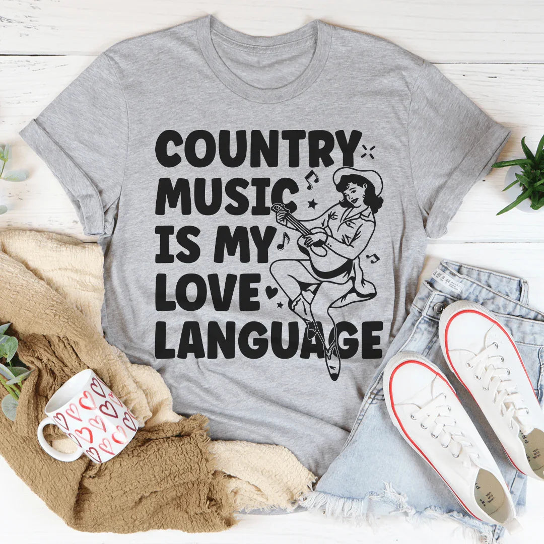 Country Music Is my Love Language Tee Peachy Sunday