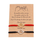 Couple Magnets Bracelets Ocean Waves Charm Pinky Promise Bracelets Adjustable For Women Men Friendship Valentine's Day Couple Bracelet For Women Love Friendship Rope Braided Distance Bangle Magnetic Bracelets Paired Jewelry Bracelet