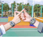 Couple Watch Fashion Strap Practical Waterproof Multifunctional Digital Wristwatch Dual Display Men's Digital Watch Military Watch Daily Sports Large Dial Men's Wrist Watch