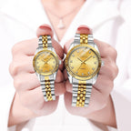 Couples Quartz Men Watch Women Valentine Gift Clock Watches Waterproof Sports Mechanical Watch Stainless Steel Strap Men's Mechanical Wrist Watch For Men Stainless Steel Band Stevvex