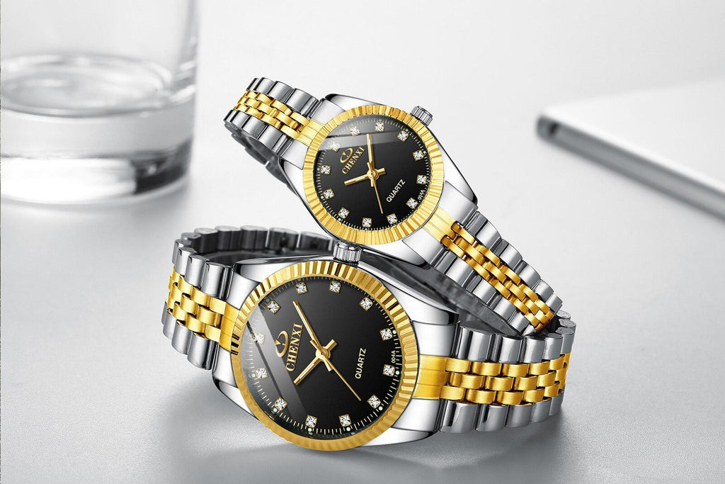 Couples Quartz Men Watch Women Valentine Gift Clock Watches Waterproof Sports Mechanical Watch Stainless Steel Strap Men's Mechanical Wrist Watch For Men Stainless Steel Band Stevvex