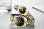 Couples Quartz Men Watch Women Valentine Gift Clock Watches Waterproof Sports Mechanical Watch Stainless Steel Strap Men's Mechanical Wrist Watch For Men Stainless Steel Band Stevvex