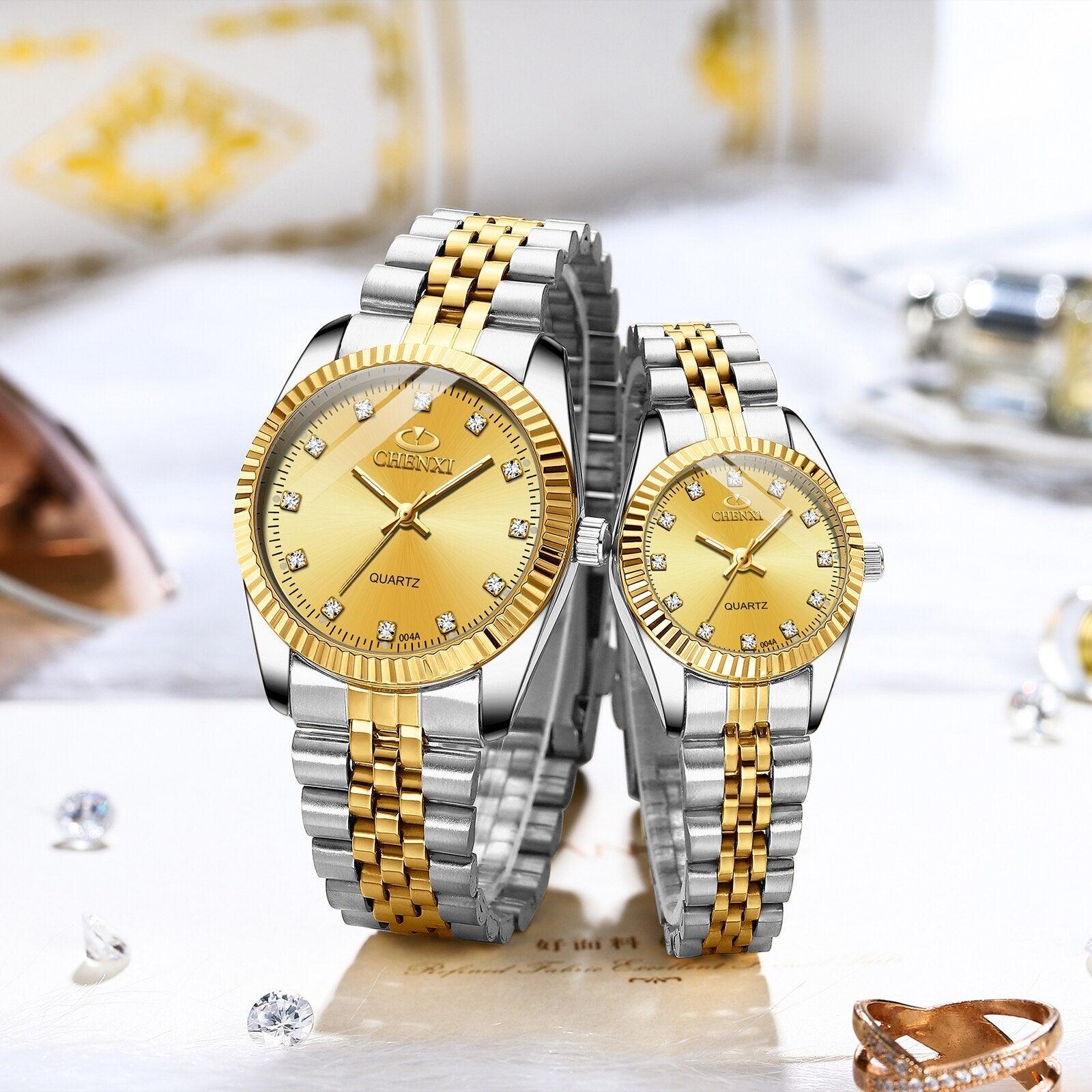 Couples Quartz Men Watch Women Valentine Gift Clock Watches Waterproof Sports Mechanical Watch Stainless Steel Strap Men's Mechanical Wrist Watch For Men Stainless Steel Band Stevvex