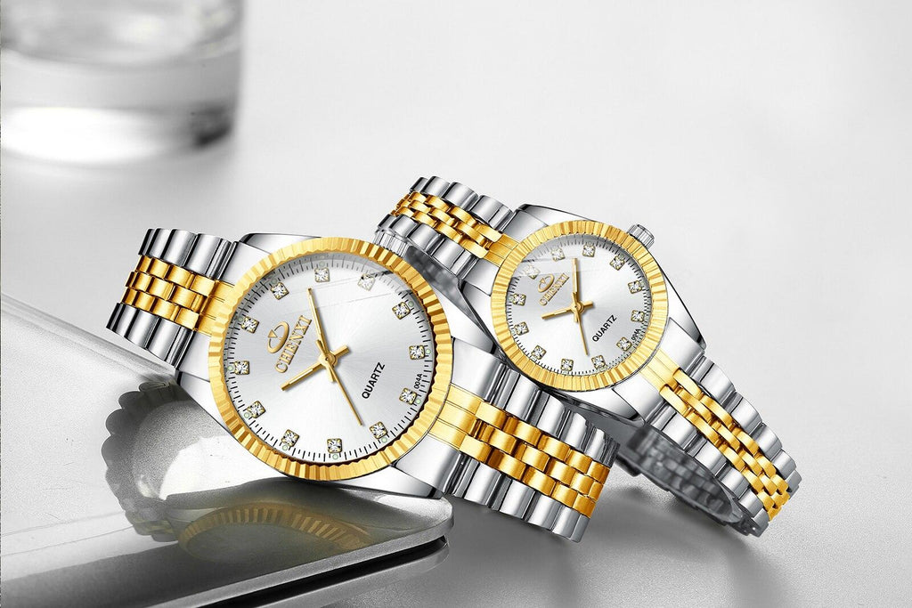 Couples Quartz Men Watch Women Valentine Gift Clock Watches Waterproof Sports Mechanical Watch Stainless Steel Strap Men's Mechanical Wrist Watch For Men Stainless Steel Band Stevvex