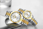 Couples Quartz Men Watch Women Valentine Gift Clock Watches Waterproof Sports Mechanical Watch Stainless Steel Strap Men's Mechanical Wrist Watch For Men Stainless Steel Band Stevvex