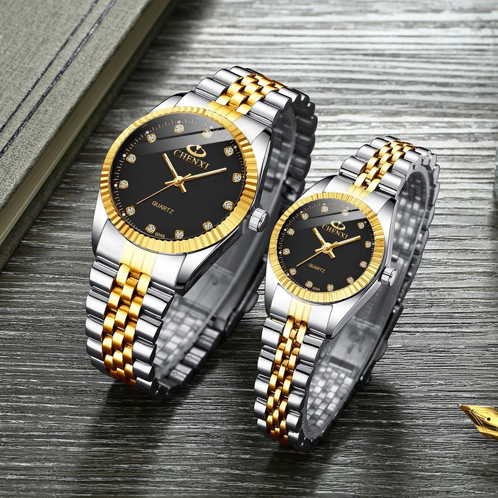Couples Quartz Men Watch Women Valentine Gift Clock Watches Waterproof Sports Mechanical Watch Stainless Steel Strap Men's Mechanical Wrist Watch For Men Stainless Steel Band Stevvex