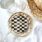 Spring Ceramic Coasters Set of 4 Courtly Check Designs Absorbent Drink Coasters for Table Protection BandsCo Straps