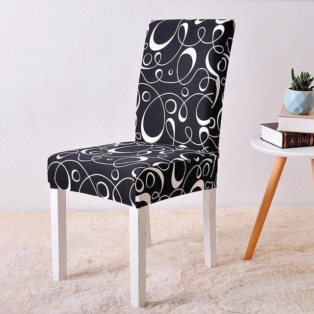 Covers for Dining Room Seat Protector Stretch Removable Printed Chair Cover Elastic Seat Chair Covers Removable And Washable Stretch Banquet Hotel Dining Room Washable Furniture Chair for Kids Pets Home Ceremony Banquet Wedding Party Stevvex