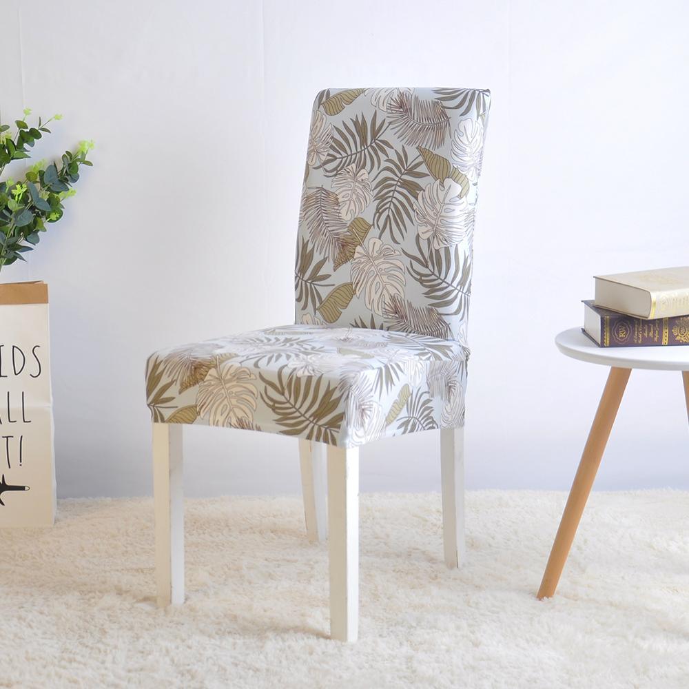 Covers for Dining Room Seat Protector Stretch Removable Printed Chair Cover Elastic Seat Chair Covers Removable And Washable Stretch Banquet Hotel Dining Room Washable Furniture Chair for Kids Pets Home Ceremony Banquet Wedding Party Stevvex