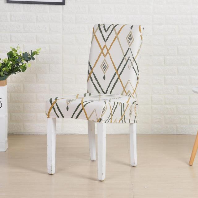 Covers for Dining Room Seat Protector Stretch Removable Printed Chair Cover Elastic Seat Chair Covers Removable And Washable Stretch Banquet Hotel Dining Room Washable Furniture Chair for Kids Pets Home Ceremony Banquet Wedding Party Stevvex