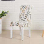 Covers for Dining Room Seat Protector Stretch Removable Printed Chair Cover Elastic Seat Chair Covers Removable And Washable Stretch Banquet Hotel Dining Room Washable Furniture Chair for Kids Pets Home Ceremony Banquet Wedding Party Stevvex
