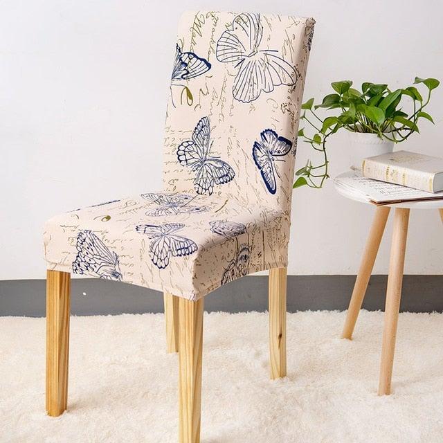 Covers for Dining Room Seat Protector Stretch Removable Printed Chair Cover Elastic Seat Chair Covers Removable And Washable Stretch Banquet Hotel Dining Room Washable Furniture Chair for Kids Pets Home Ceremony Banquet Wedding Party Stevvex