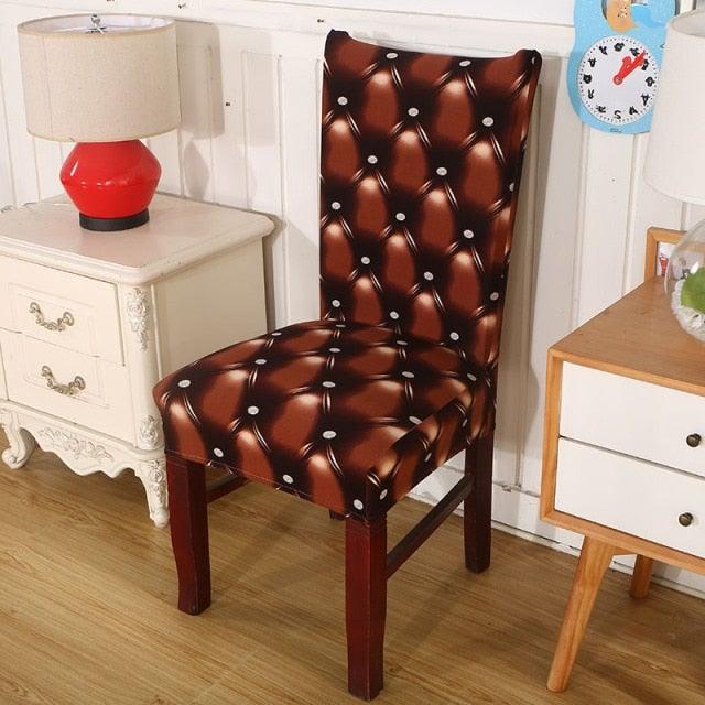 Covers for Dining Room Seat Protector Stretch Removable Printed Chair Cover Elastic Seat Chair Covers Removable And Washable Stretch Banquet Hotel Dining Room Washable Furniture Chair for Kids Pets Home Ceremony Banquet Wedding Party Stevvex