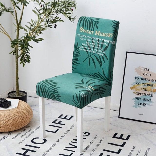 Covers for Dining Room Seat Protector Stretch Removable Printed Chair Cover Elastic Seat Chair Covers Removable And Washable Stretch Banquet Hotel Dining Room Washable Furniture Chair for Kids Pets Home Ceremony Banquet Wedding Party Stevvex