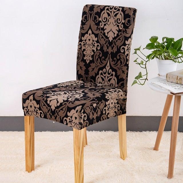 Covers for Dining Room Seat Protector Stretch Removable Printed Chair Cover Elastic Seat Chair Covers Removable And Washable Stretch Banquet Hotel Dining Room Washable Furniture Chair for Kids Pets Home Ceremony Banquet Wedding Party Stevvex