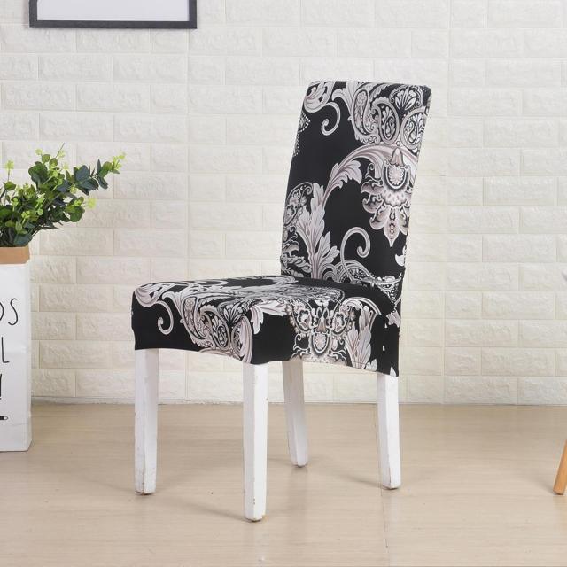 Covers for Dining Room Seat Protector Stretch Removable Printed Chair Cover Elastic Seat Chair Covers Removable And Washable Stretch Banquet Hotel Dining Room Washable Furniture Chair for Kids Pets Home Ceremony Banquet Wedding Party Stevvex