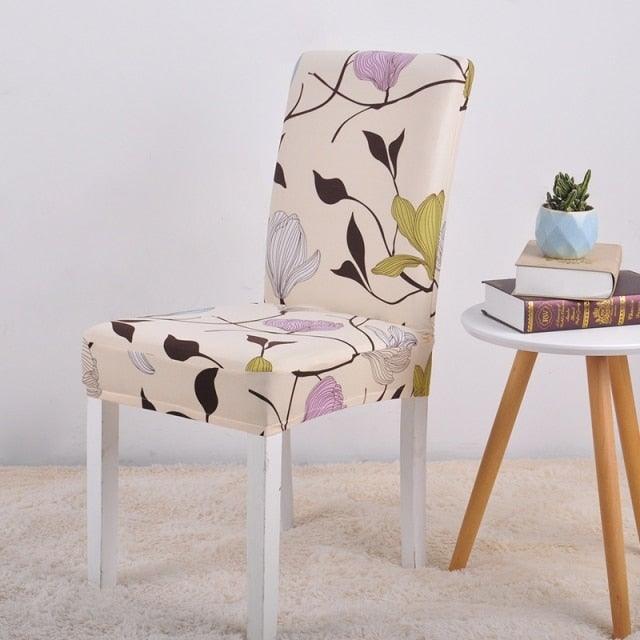 Covers for Dining Room Seat Protector Stretch Removable Printed Chair Cover Elastic Seat Chair Covers Removable And Washable Stretch Banquet Hotel Dining Room Washable Furniture Chair for Kids Pets Home Ceremony Banquet Wedding Party Stevvex