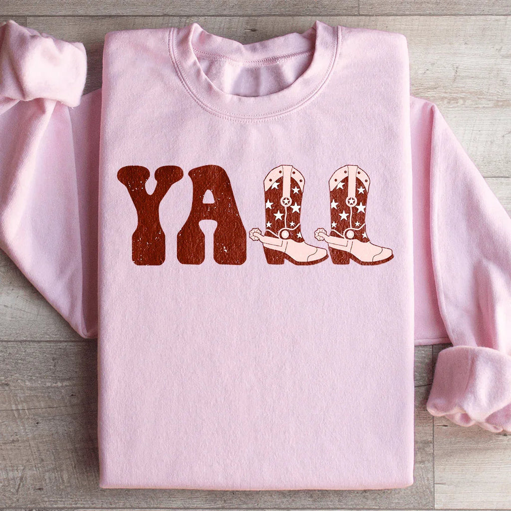 Cowboy Boots Sweatshirt Peachy Sunday