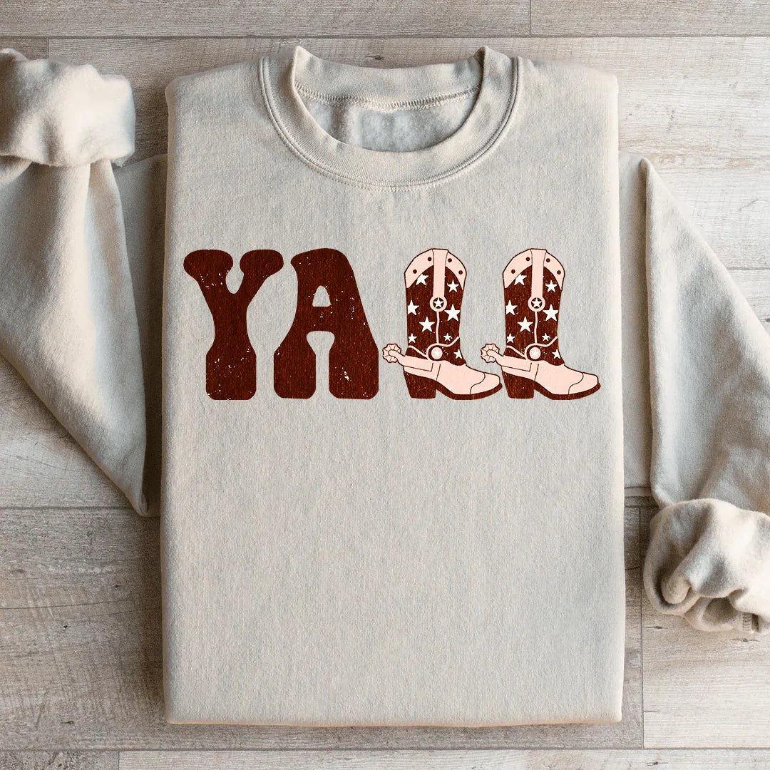Cowboy Boots Sweatshirt Peachy Sunday