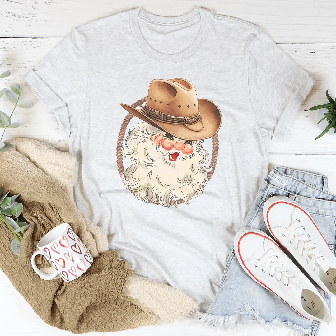 Cowboy Santa Tee Peachy Sunday