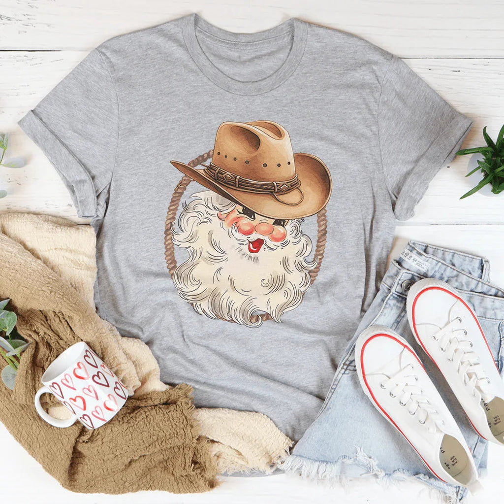 Cowboy Santa Tee Peachy Sunday