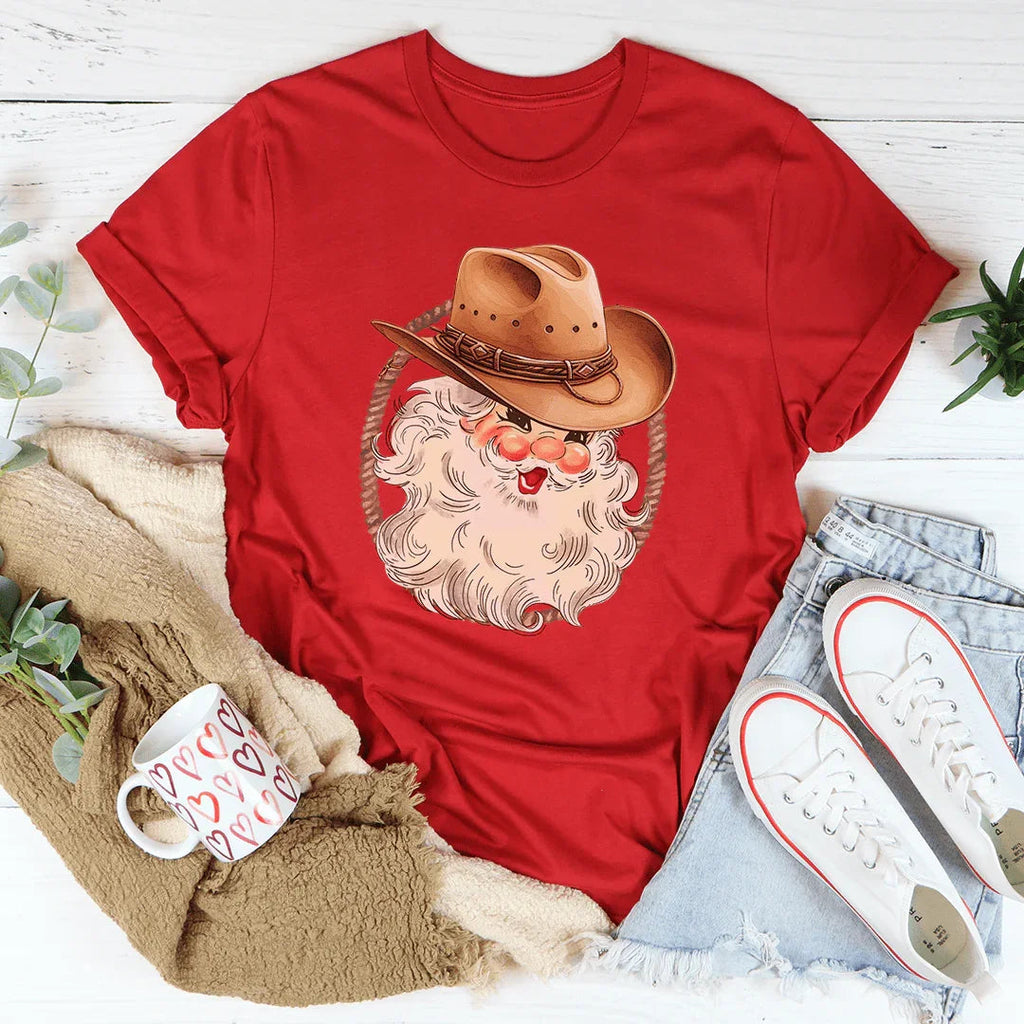 Cowboy Santa Tee Peachy Sunday