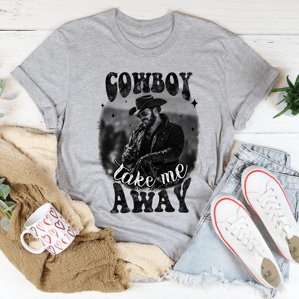 Cowboy Take Me Away Tee Peachy Sunday