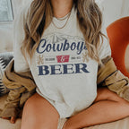 Cowboys & Beer Tee Peachy Sunday