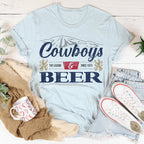 Cowboys & Beer Tee Peachy Sunday