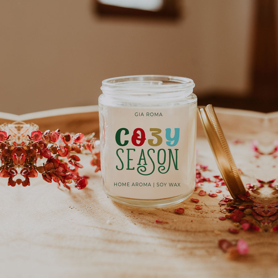 Winter Forest Soy Candle 9oz - Citrus Clove Pine Oakmoss Sandalwood BandsCo Straps