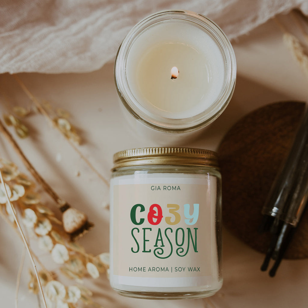 Winter Forest Soy Candle 9oz - Citrus Clove Pine Oakmoss Sandalwood BandsCo Straps
