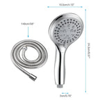 High Pressure Shower Head 5 Settings Handheld Shower Heads Spray With 5 FT Hose Pi-Mart