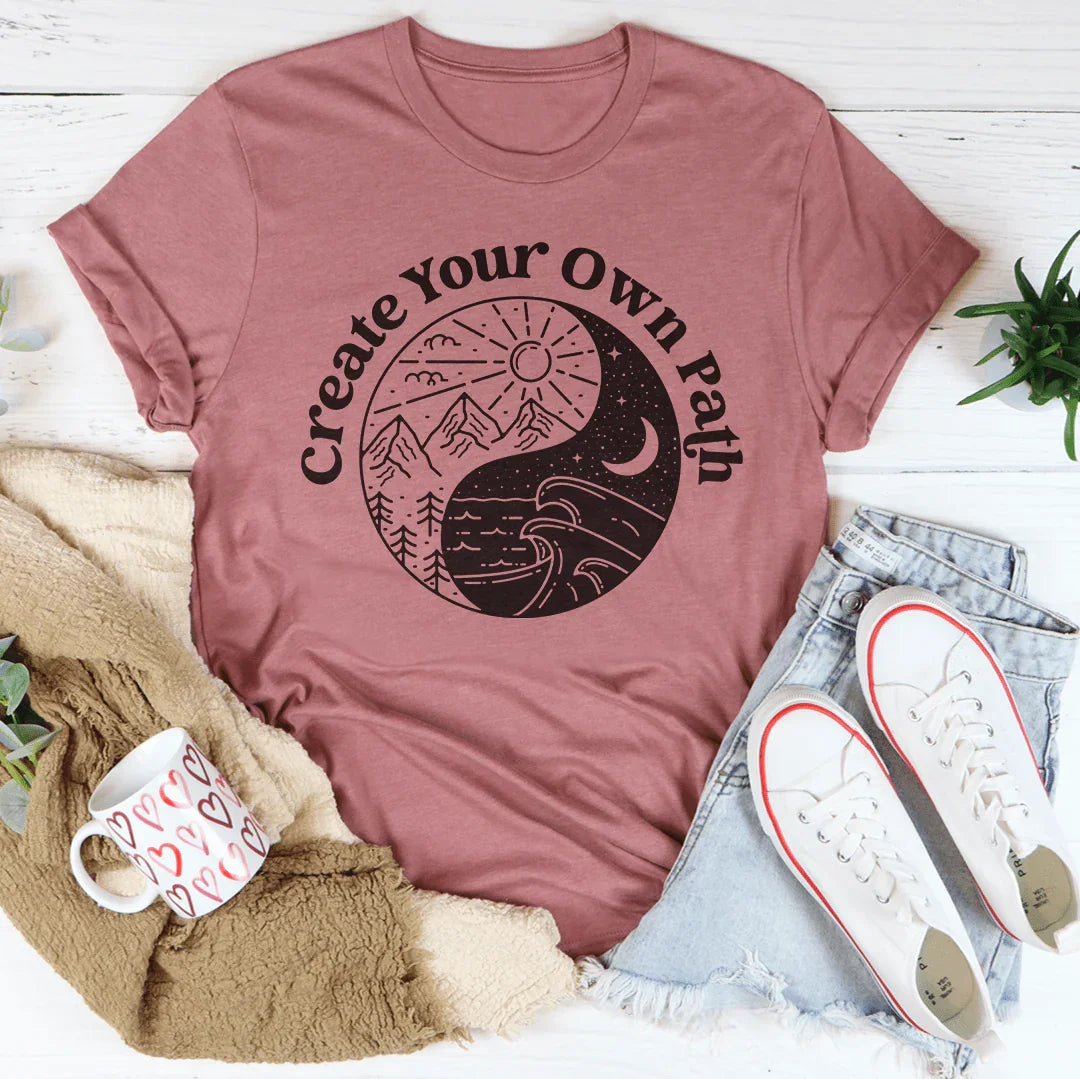 Create Your Own Path Tee Peachy Sunday