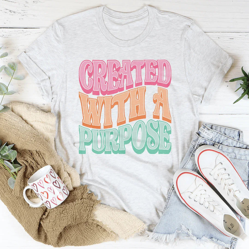 Created With A Purpose Tee Peachy Sunday