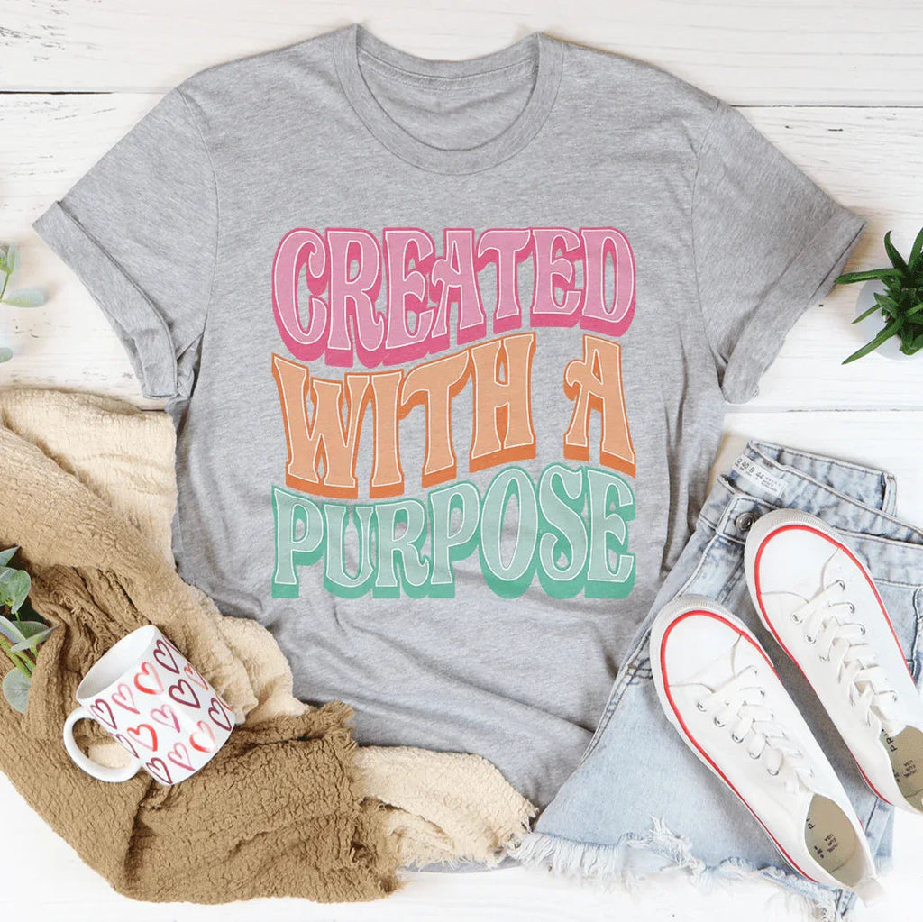 Created With A Purpose Tee Peachy Sunday