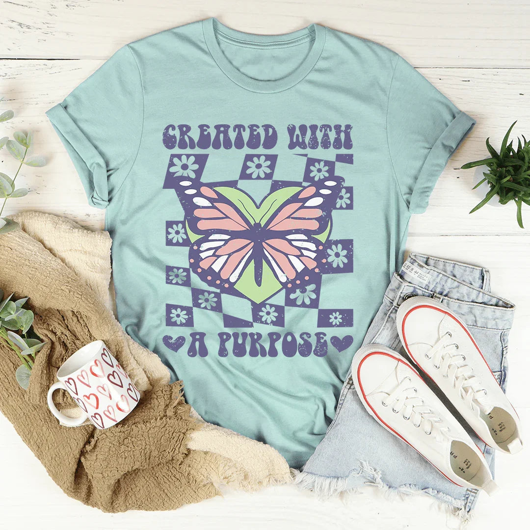 Created With A Purpose Tee Peachy Sunday
